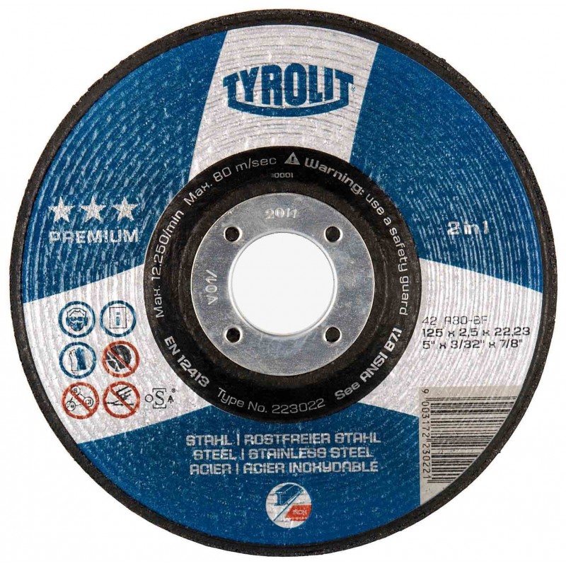 Tyrolit Premium 2in1 A46Q cutting disc 230x1.9 Tyrolit Premium 2in1 A46Q cutting disc 230x1.9