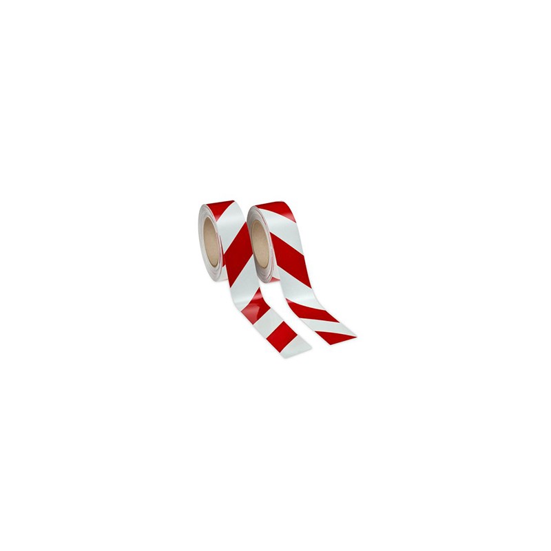 3M Contourmarkering reflectieband Wit-Rood Rechts 100mmx25m