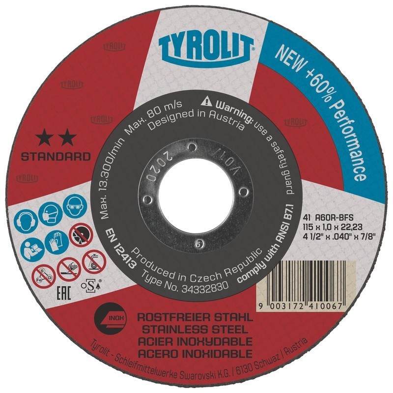 Tyrolit Standard INOX A46 cutting disc 178x1.6 Tyrolit Standard INOX A46 cutting disc 178x1.6