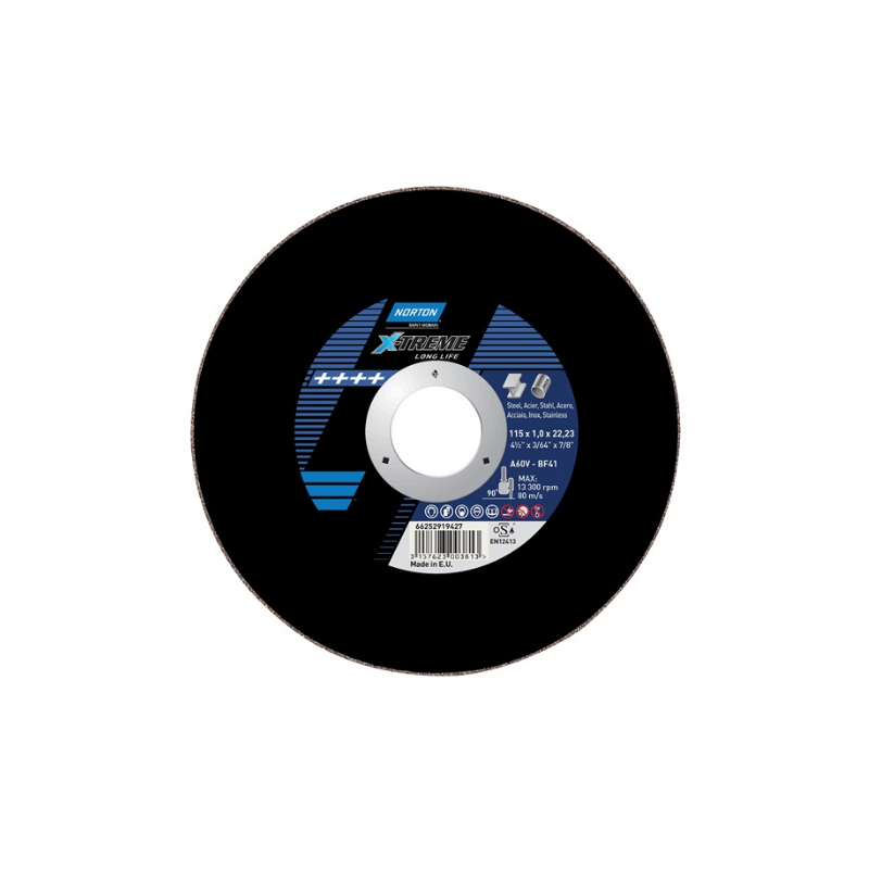 Norton X-TREME A 60V Long Life Premium doorslijpschijf 125x1/ACTIE