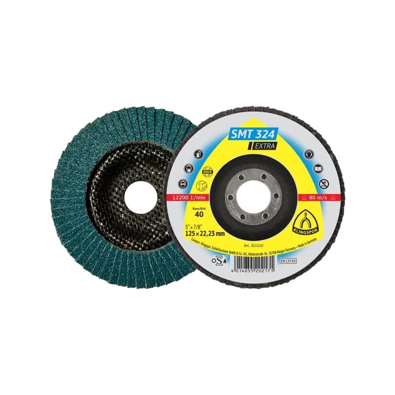 Klingspor SMT 324 Extra conical flap disc 125/P40