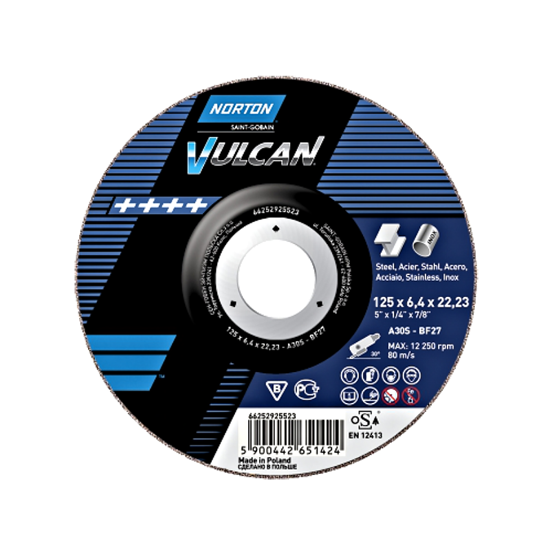 Norton Vulcan A30P grinding wheel 125x6.4 Norton Vulcan A30P grinding wheel 125x6.4