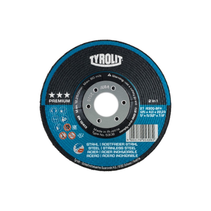 Tyrolit Premium 2in1 A24Q grinding wheel 125x7 Tyrolit Premium 2in1 A24Q grinding wheel 125x7