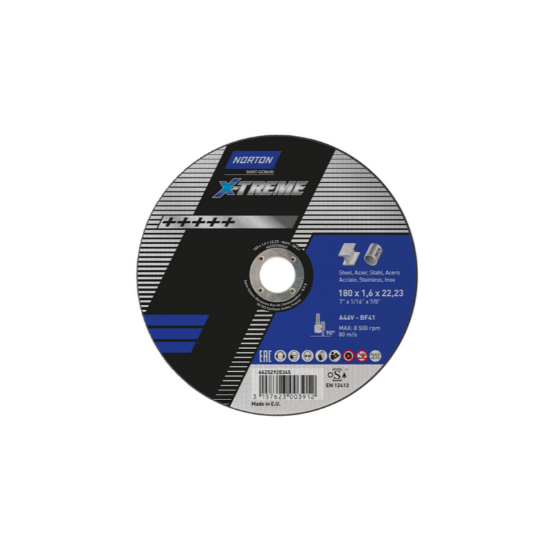 Norton X-Treme Life A 46V cutting disc 180x1.6