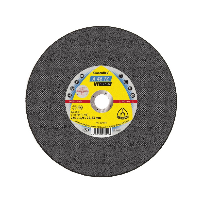 A46 TZ Special Inox cutting disc 230x1,9 A46 TZ Special Inox cutting disc 230x1,9