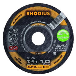 Rhodius XT70 Alpha staal/inox doorslijpschijven 125x1