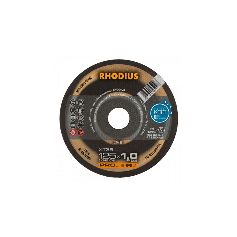 Rhodius Proline XT38 steel-inox cutting discs 125x1