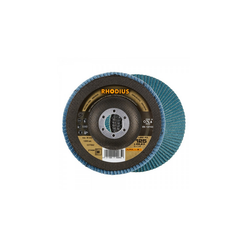 Rhodius Alfa LSZ F3 flap discs 125 mm / P80