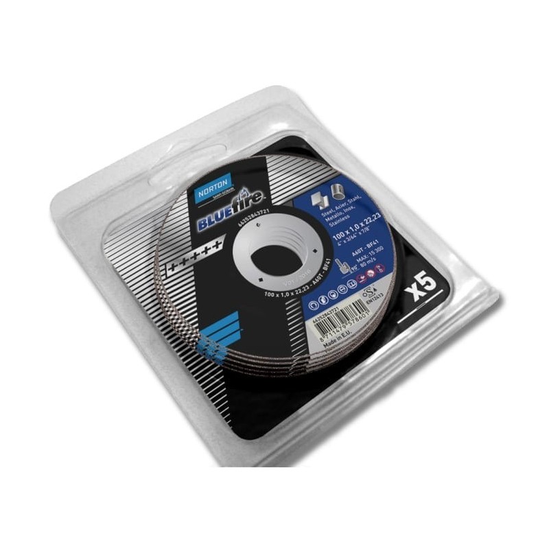Norton Blue Fire A60 T41 - 63x1x10 mini slijpschijf