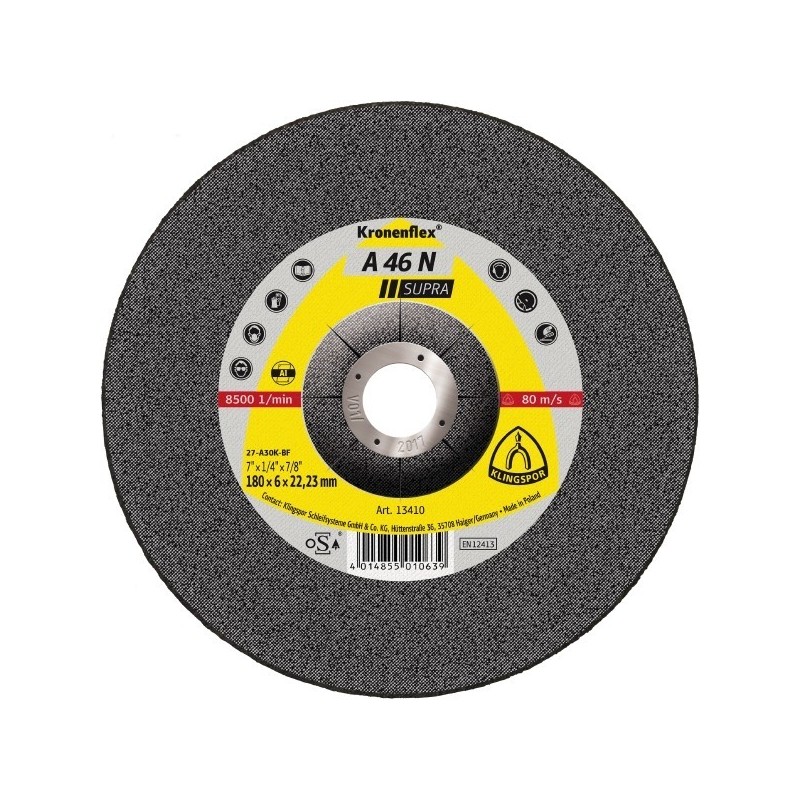 A 46 N Supra Alu Klingspor - 125x6.0 A 46 N Supra Alu Klingspor - 125x6.0