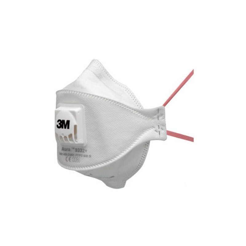 3M Aura 9322+ stofmasker, FFP2, met uitademventiel